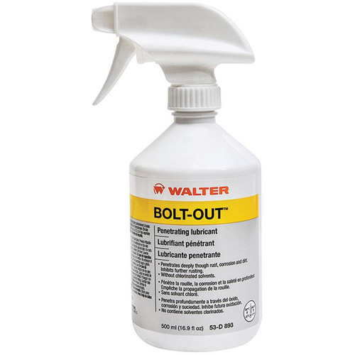 Huile p&eacute;n&eacute;trante Bolt-Out, Bouteille &agrave; g&acirc;chette, 500 ml Les Distributions ICE