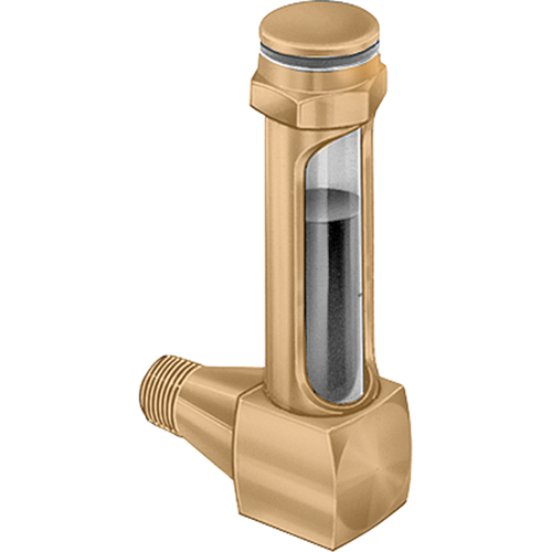 Brass Liquid Level Gauges - Short Elbow, Threaded, 1-15/16" L, 225°F (107.22° C) Les Distributions ICE