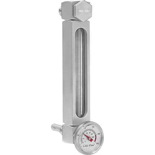 Indicateur de niveau &agrave; liquide en Aluminium, Filet&eacute;, 12" lo, 205°F (96,11° C) Les Distributions ICE