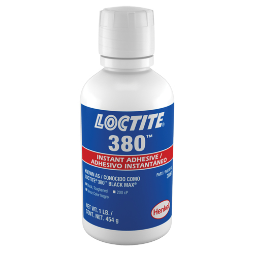 Adh&eacute;sif instantan&eacute; durci 380, Noir, Bouteille, 453 g Les Distributions ICE