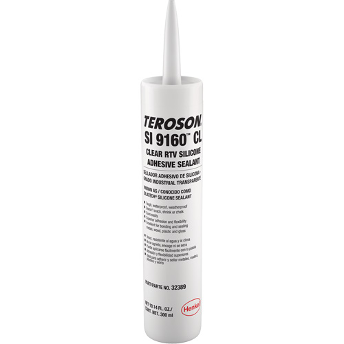 Teroson&reg; SI 9160 Silicone Sealant, Cartridge, Clear Les Distributions ICE