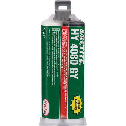 HY 4080 GY Structural Repair Hybrid Adhesive, Two-Part, Dual Cartridge, 50 g, Grey Les Distributions ICE
