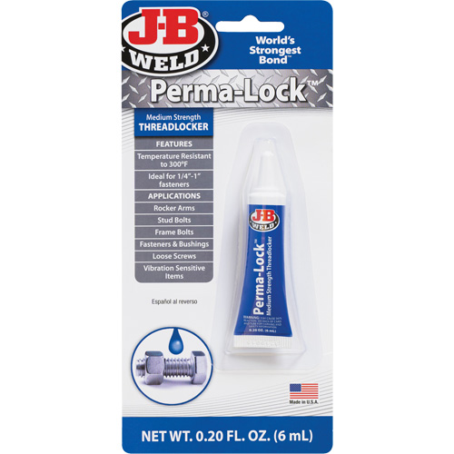 Perma-Lock Threadlocker, Blue, Medium, 6 ml, Tube Les Distributions ICE