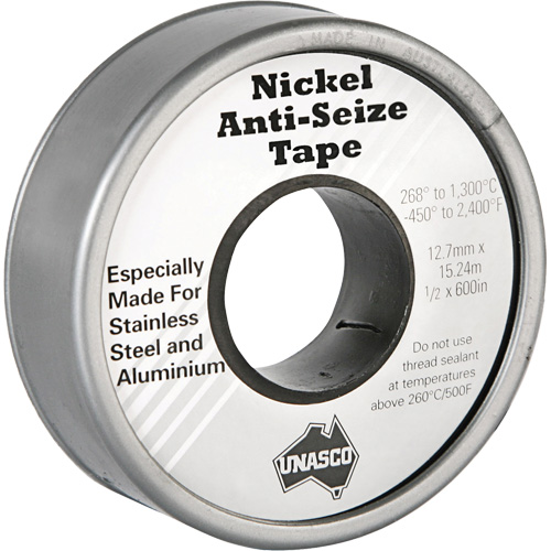 Nickel Anti-Seize Tape, 590" L x 1/2" W, Silver Les Distributions ICE