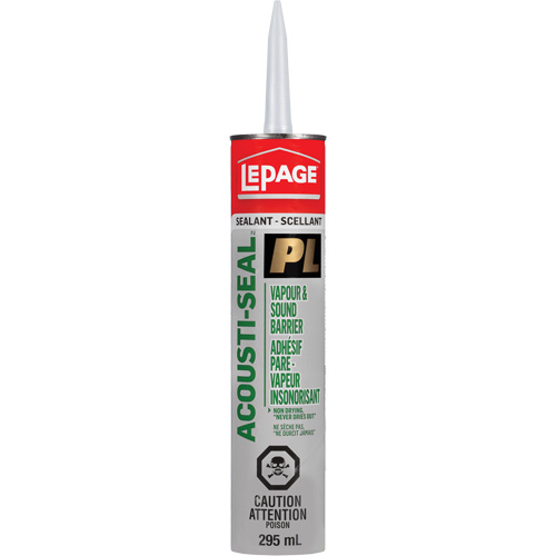 Adh&eacute;sif pare-vapeur insonorisant PL, 295 ml, Tube, Noir Les Distributions ICE