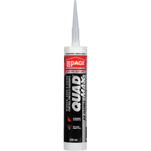 Quad&reg; Max Siding & Window Sealant, 280 ml, Tube, Off-White Les Distributions ICE