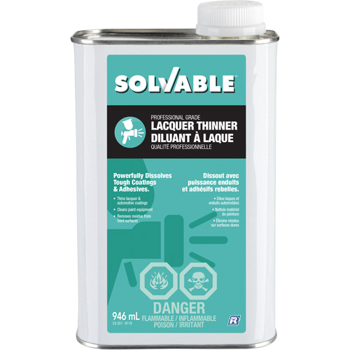 Diluant &agrave; lacque de calibre professionnel, Bidon rectangulaire, 946 ml Les Distributions ICE