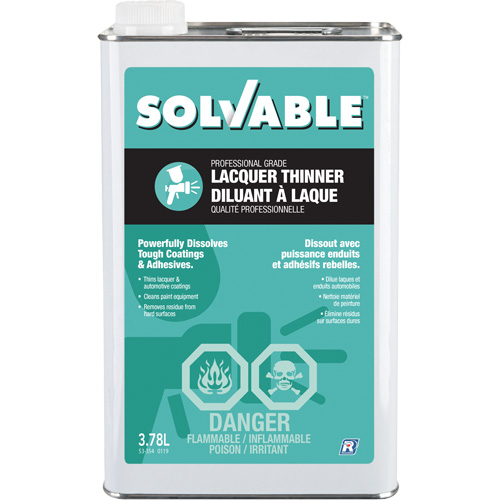 Professional Grade Lacquer Thinner, Rectangular Can, 3.78 L Les Distributions ICE