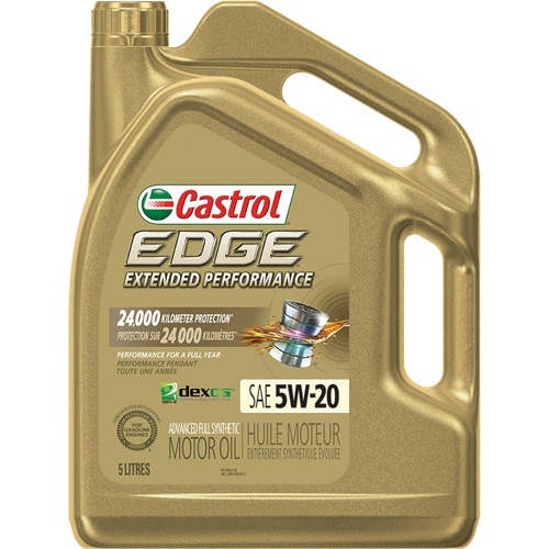 Huile pour moteur performance prolong&eacute;e 5W-20 Edge, 5 L, Cruche Les Distributions ICE