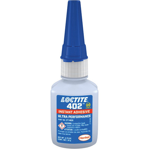 Adh&eacute;sif instantan&eacute; 402, Transparent, Bouteille, 20 g Les Distributions ICE