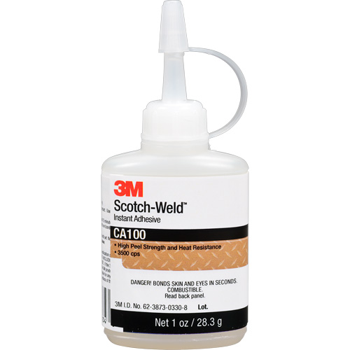 Scotch-Weld Instant Adhesive CA100, Off-White, Bottle, 1 oz. Les Distributions ICE