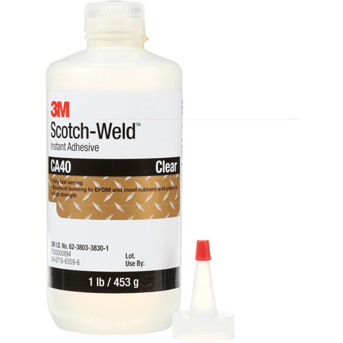 Adh&eacute;sif instantan&eacute; CA5 Scotch-Weld, Transparent, Bouteille, 1 lb Les Distributions ICE