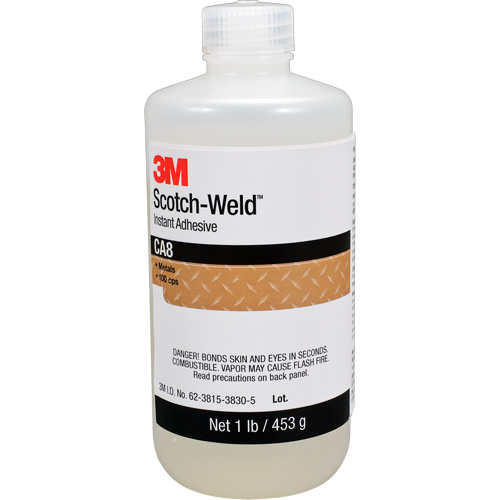 Adh&eacute;sif instantan&eacute; CA8 Scotch-Weld, Transparent, Bouteille, 1 lb Les Distributions ICE