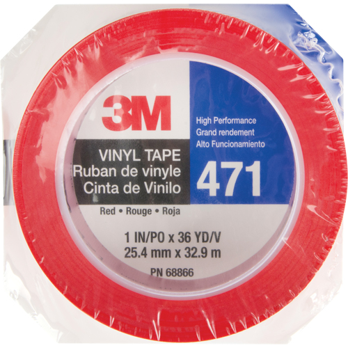Ruban en vinyle 471, 25,4 mm (1") la x 32,9 m (108') lo, 5,3 mils, Rouge Les Distributions ICE