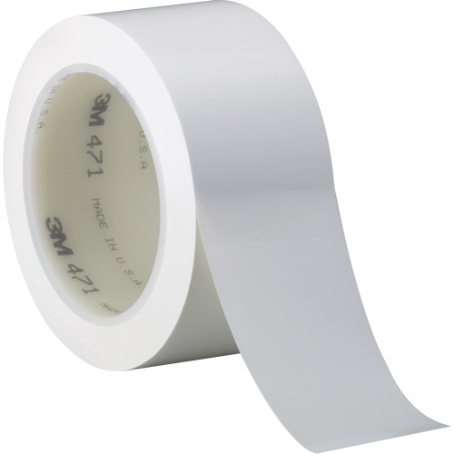 471 Vinyl Tape, 38 mm (1-1/2") W x 32.9 m (108') L, 5.2 mils, White Les Distributions ICE