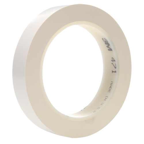 471 Vinyl Tape, 25.4 mm (1") W x 32.9 m (108') L, 5.3 mils, White Les Distributions ICE