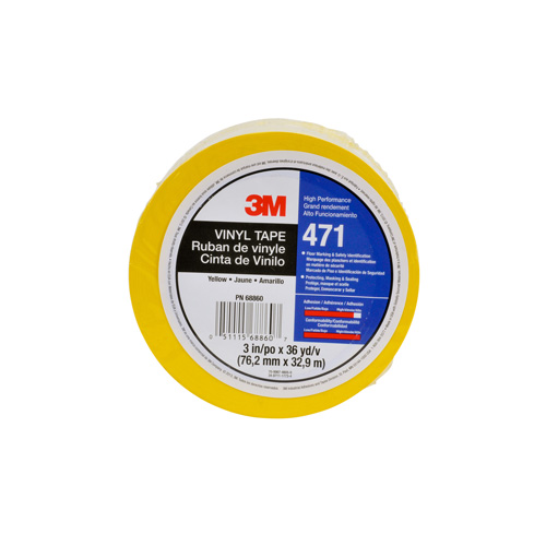 471 Vinyl Tape, 12 mm (1/2") W x 32.9 m (108') L, 5.2 mils, Yellow Les Distributions ICE