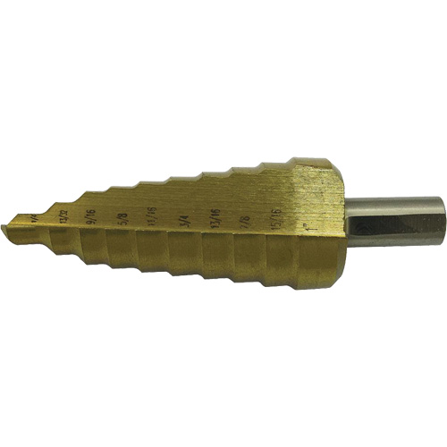 Foret &eacute;tag&eacute; &agrave; 9 &eacute;tages de qualit&eacute; sup&eacute;rieure Jet-Kut, 1/4" - 3/4", Incr&eacute;ments de 1/16", Acier rapide Les Distributions ICE