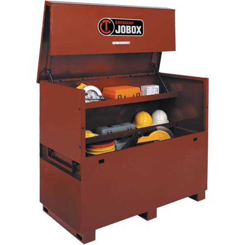 Long coffre de style piano, 60" la x 30-1/2" p x 50" h, Noir/Orange Les Distributions ICE