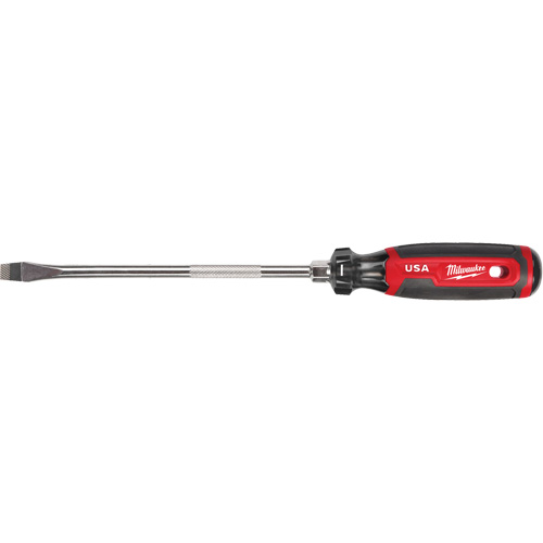 Tournevis &agrave; fente, Tige de 3/8", Ronde, 330 mm lo, Prise en Coussin&eacute;e Les Distributions ICE