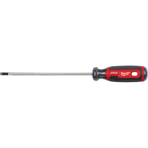 Cabinet Screwdriver, 3/16" Tip, Round, 254 mm L, Cushion Grip Handle Les Distributions ICE