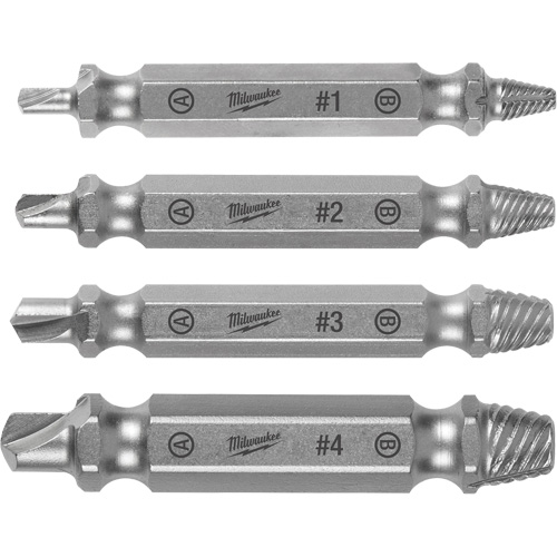 Screw Extractor Set, High Speed Steel, 4 Pieces Les Distributions ICE