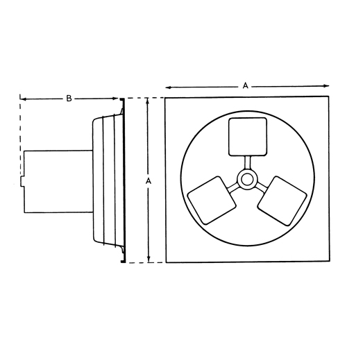 Ventilateur d'&eacute;chappement 12" s&eacute;rie panneau 1SP Les Distributions ICE