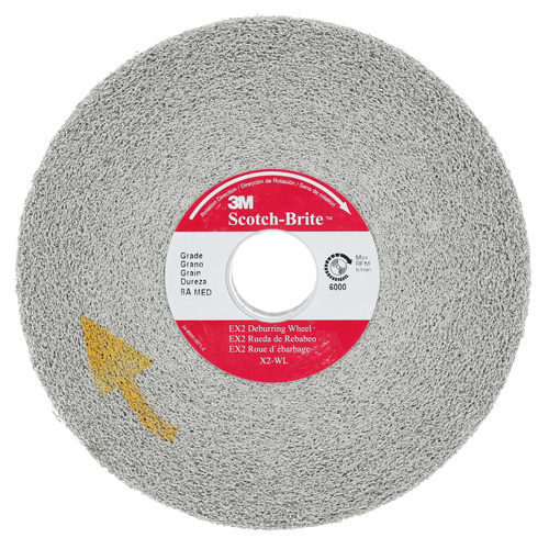 Meule d'&eacute;barbage EXL Scotch-Brite, 6" x 1", Arbre de 1"-8, 1, Oxyde d'aluminium Les Distributions ICE