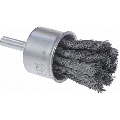 Knot Wire End Brush, 1" Dia., 0.006" Wire Dia., 1/4" Shank Les Distributions ICE