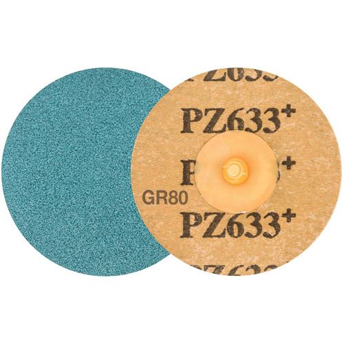 Disque de ponçage TWIST TOPCUT, 3" dia., Grain 80, Zirconium Les Distributions ICE