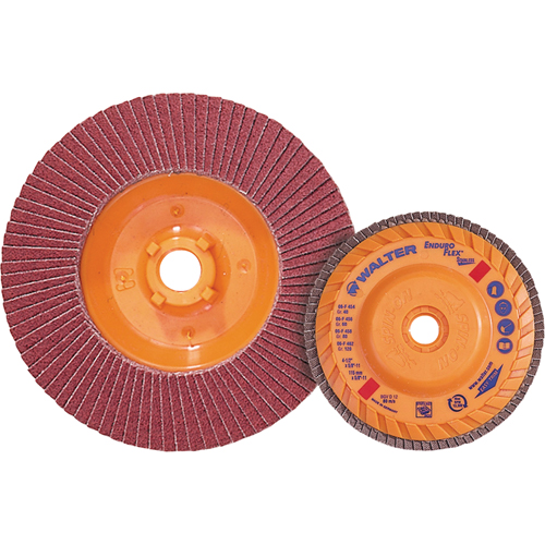 Enduro-Flex Stainless Flap Disc, 4-1/2" x 5/8"-11, Type 27, 60 Grit, Zirconia Alumina Les Distributions ICE