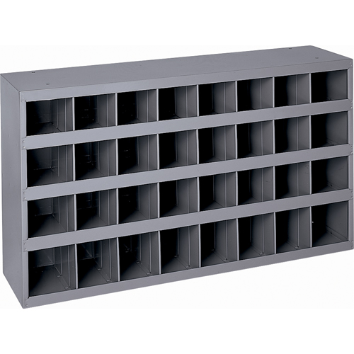 Steel Storage Bin Cabinet, 34-3/4" W x 8-1/2" D x 19-1/4" H, Grey Les Distributions ICE