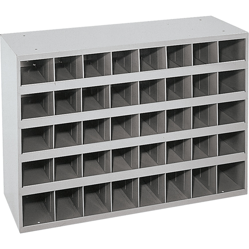 Steel Storage Bin Cabinet, 33-3/4" W x 12" D x 23-7/8" H, Grey Les Distributions ICE