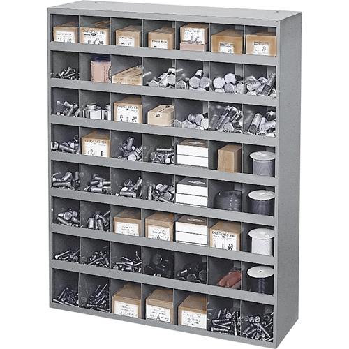 Steel Storage Bin Cabinet, 33-3/4" W x 12" D x 42" H, Grey Les Distributions ICE