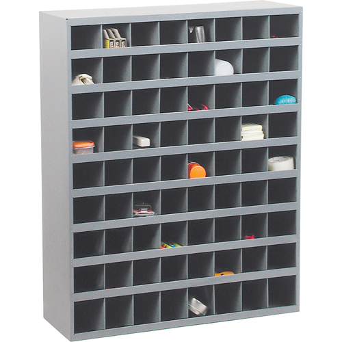 Steel Storage Bin Cabinet, 33-3/4" W x 12" D x 42" H, Grey Les Distributions ICE