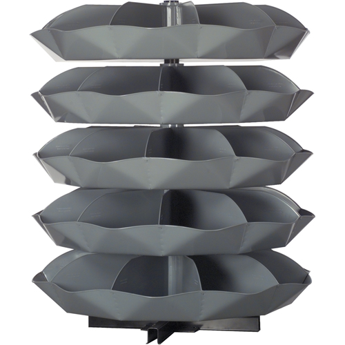 Rotabin&reg; Storage Units, 625 lbs. Capacity per Level, 3 Level, 34" H x 44" Dia. Les Distributions ICE