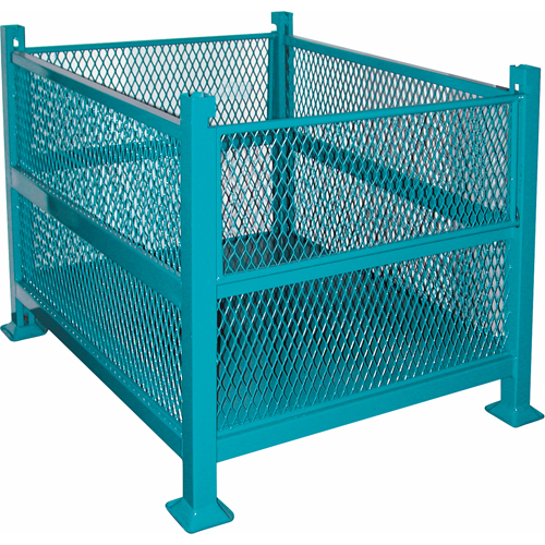 Conteneurs en m&eacute;tal grillag&eacute;, 2 panneaux repliables, Capacit&eacute; 3000 lb, 34,5" la x 40,5" p x 32,25" h Les Distributions ICE