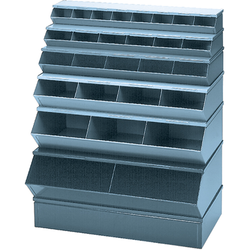 Bacs sectionnels superposables, Cap. 100 lb, 37" la x 12" p x 4-1/2" h, Bleu Les Distributions ICE