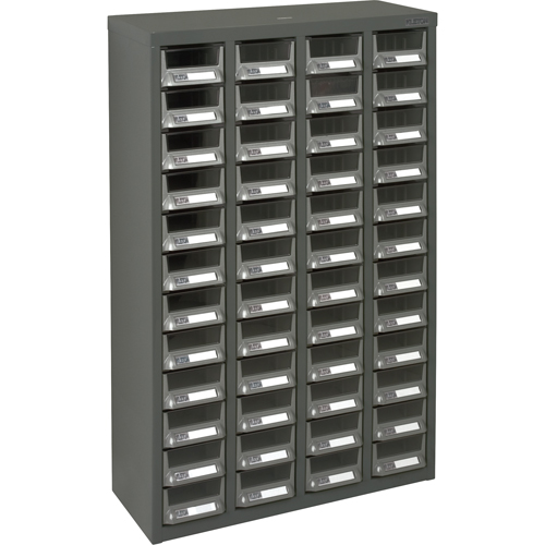 Casiers pour pi&egrave;ces KPC-400, Acier galvanis&eacute;, 48 tiroirs, 22-3/5" x 8-7/10" x 36-9/10", Gris Les Distributions ICE