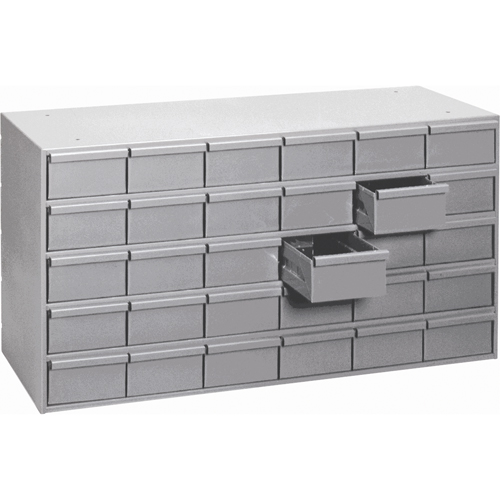 Industrial Drawer Cabinets, 30 Drawers, 33-3/4" W x 11-3/4" D x 21-1/8" H, Grey Les Distributions ICE