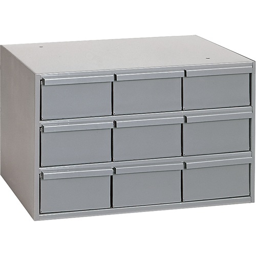 Casiers &agrave; tiroirs industriels, 9 tiroirs, 17-1/4" la x 11-5/8" p x 10-7/8" h, Gris Les Distributions ICE