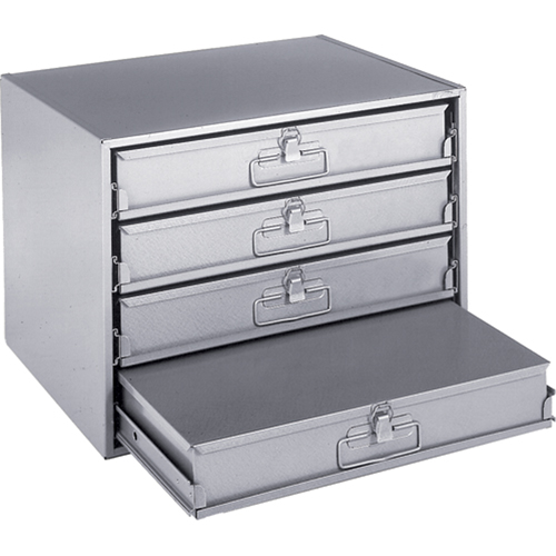 Casiers pour boîtes &agrave; compartiments, Acier, 4 compartiments, 20" la x 15-3/4" p, 15" h, Gris Les Distributions ICE