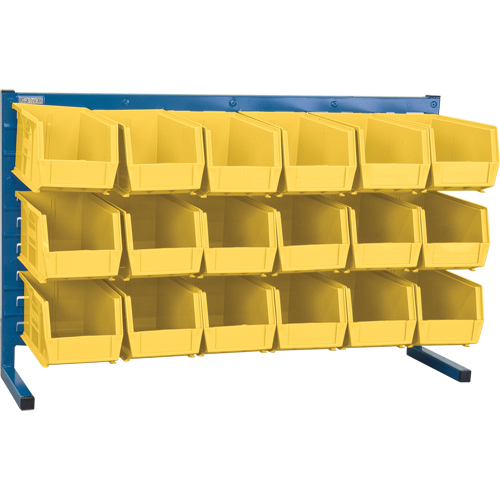 Louvered Rack with Bins, 18 Bins, 36" W x 8-1/4" D x 22" H Les Distributions ICE