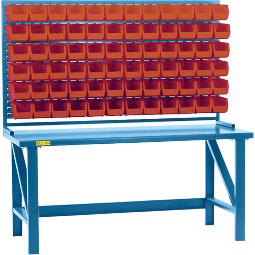 Louvered Rack with Bins, 72 Bins, 72" W x 15" D x 40" H Les Distributions ICE