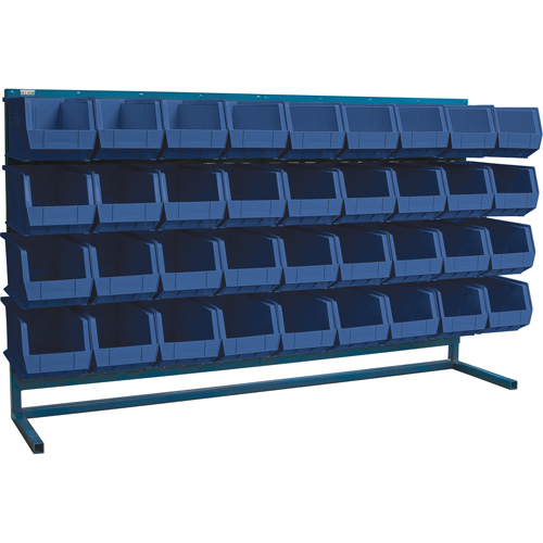 Louvered Rack with Bins, 36 Bins, 72" W x 15" D x 40" H Les Distributions ICE
