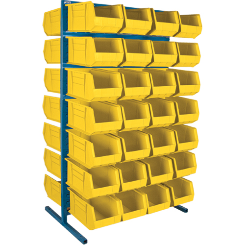 Double-Sided Stationary Bin Rack, 36" W x 24" D x 61" H, 56 Bins Les Distributions ICE