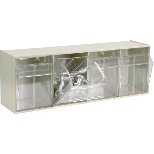 Tip-Out Bins Modular Storage System, 23-5/8" W x 6-5/8" D x 8-1/8" H, 4 Drawers Les Distributions ICE