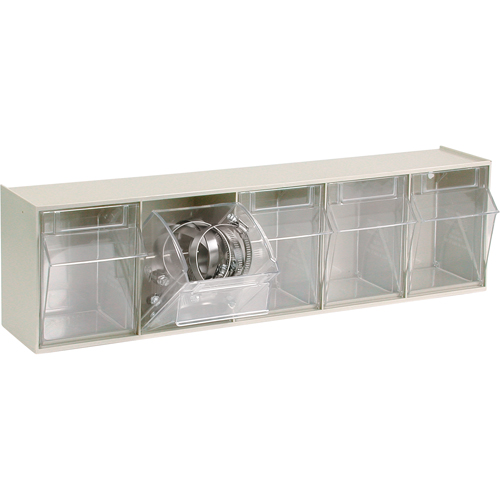 Syst&egrave;me de casiers modulaires Tip-Out, 23-5/8" la x 5-1/4" p x 6-1/2" h, 5 tiroirs Les Distributions ICE
