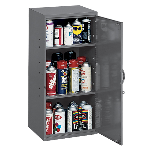 Utility Cabinet, Steel, 2 Shelves, 30" H x 13-3/4" W x 12-3/4" D, Grey Les Distributions ICE