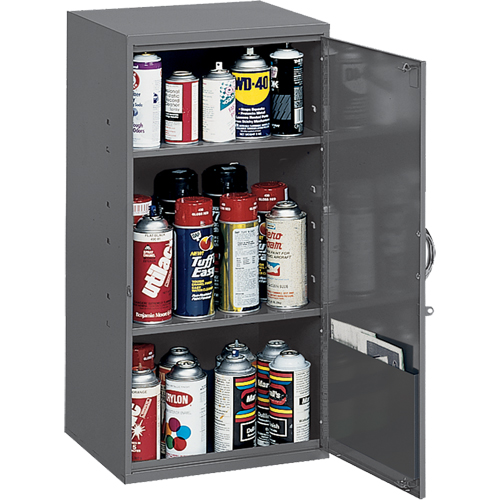 Utility Cabinet, Steel, 2 Shelves, 32-3/4" H x 19-7/8" W x 14-1/4" D, Grey Les Distributions ICE